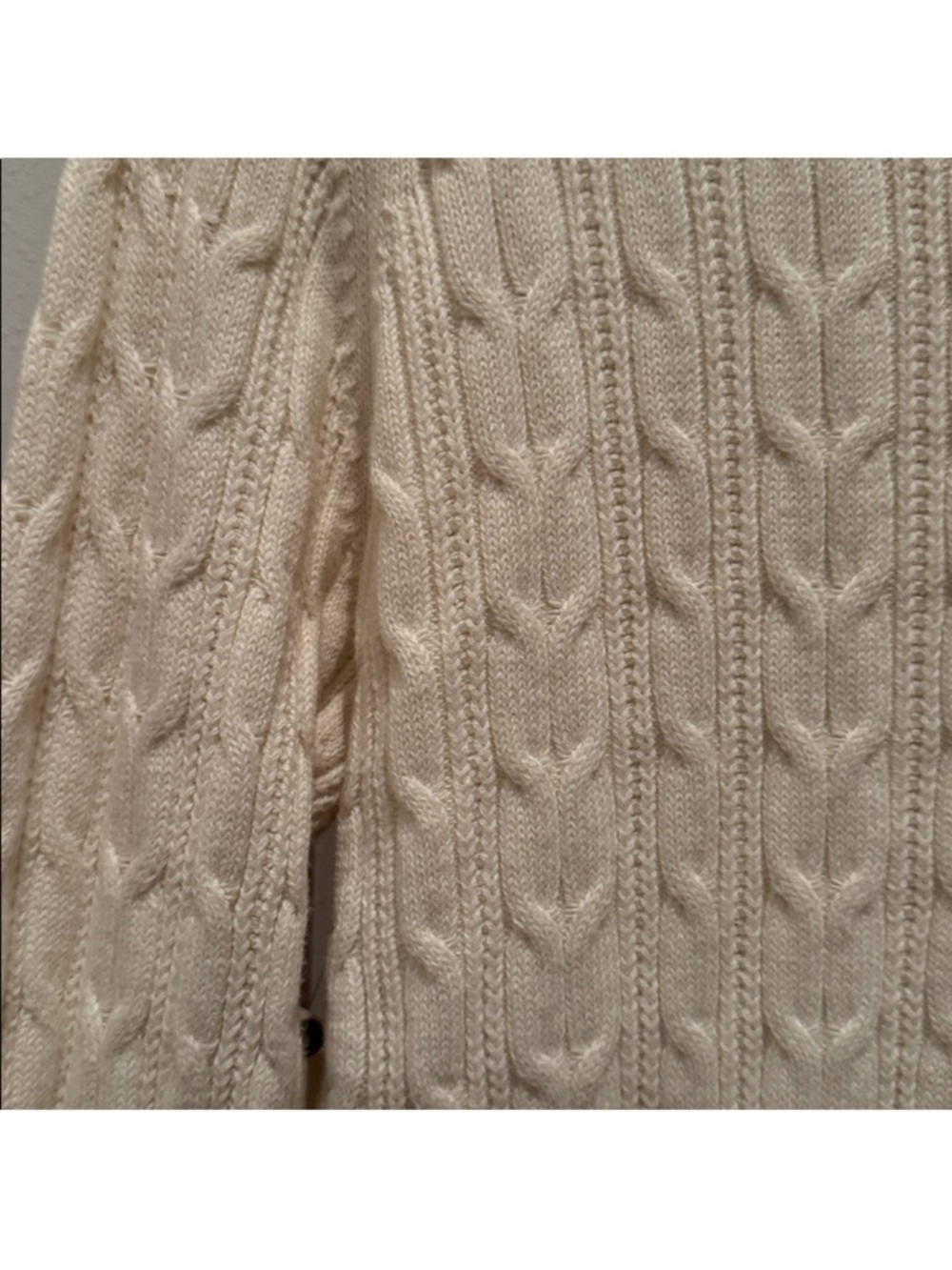 🆕 St. John's Bay Cream Cable Knit Turtleneck Sweater - Picture 6 of 7